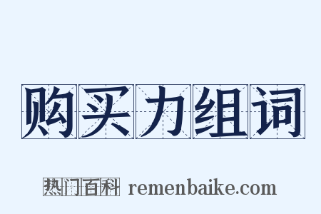 购买力组词是什么意思的图片